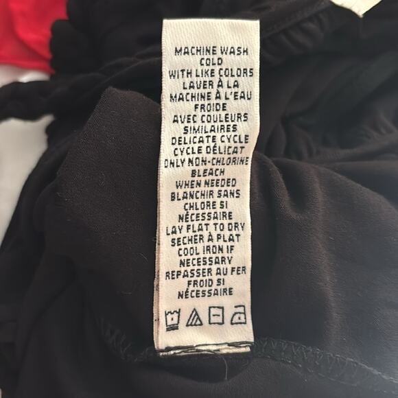 Max Studio Black Braided Shoulder Accent Cinched Waist LBD Dress S Classic - Picture 12 of 12